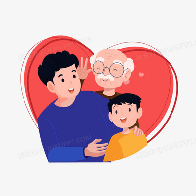 卡通手绘祖孙三代同堂插画素材在软件设计制作中的应用与实现